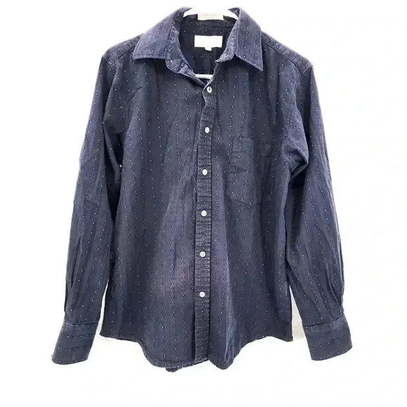 Eighty Eight Blue Long Sleeve Button Up Shirt 100% Cotton Small - Picture 1 of 7